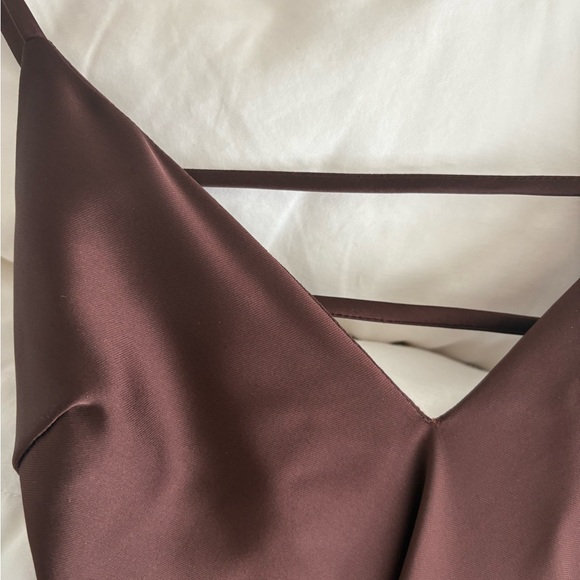 Zara Chocolate Brown Backless Dress - Picture 3 of 3